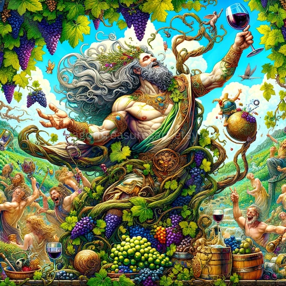 Dionysus Download: Digital Art, Instant Downloadable Wallpaper,  Downloadable Fantasy Art, Digital Poster, Greek Mythology Art, Gods - Etsy  Canada