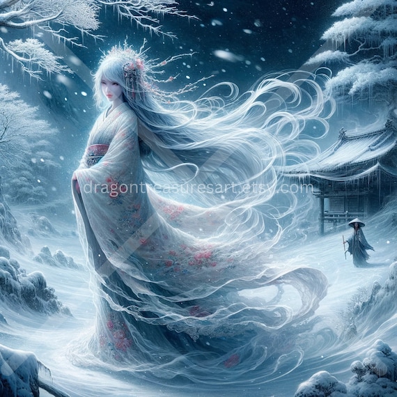 Yuki-onna - the Snow Woman Download: Digital Art, Instant