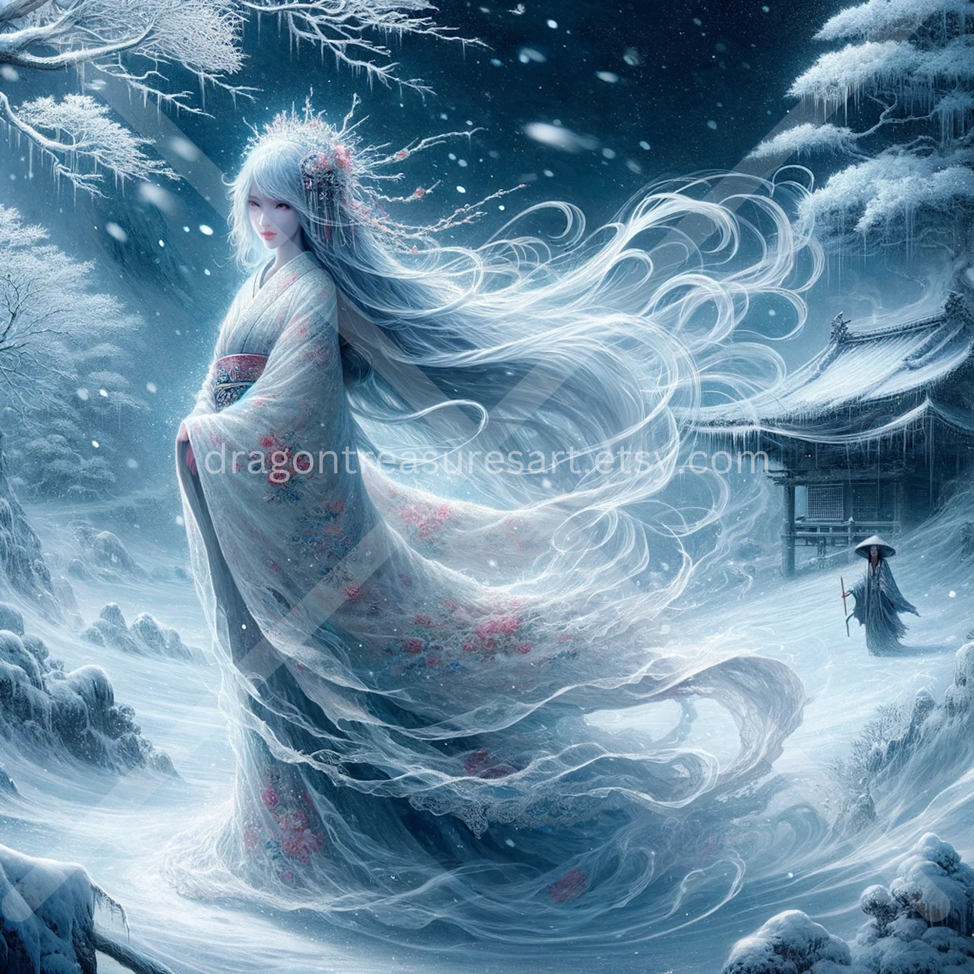 Yuki-onna - the Snow Woman Download: Digital Art, Instant