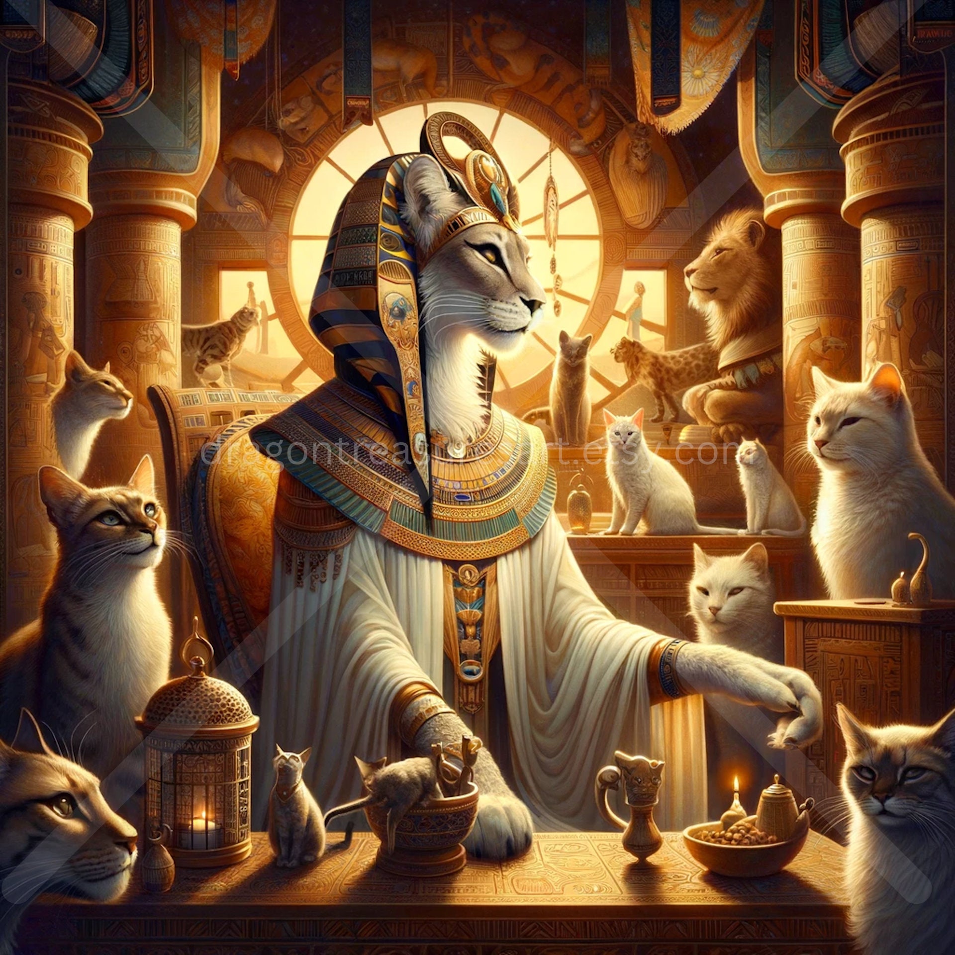 Bastet Download: Digital Art, Instant Downloadable Wallpaper