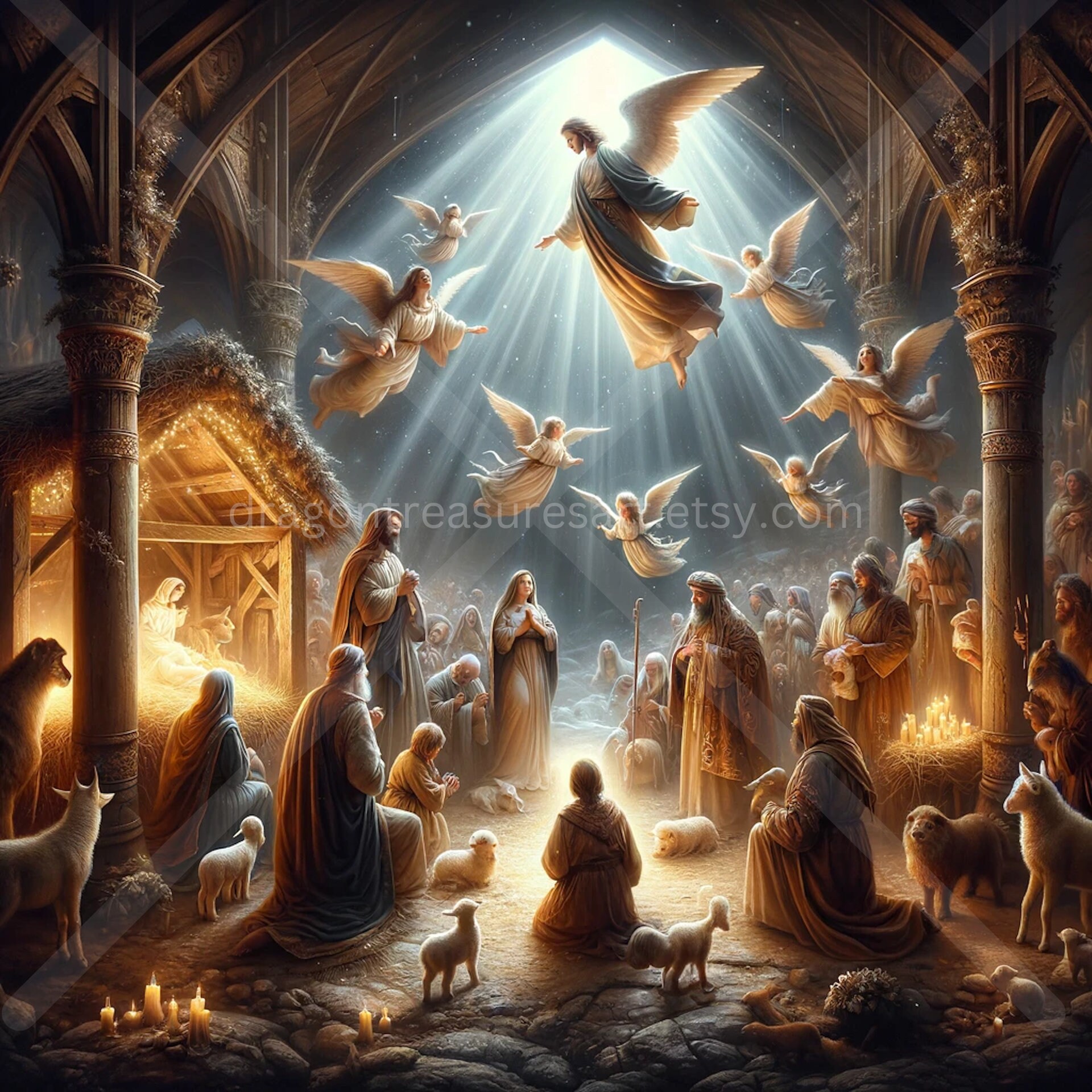 The Nativity Download: Digital Art, Instant Downloadable Wallpaper ...