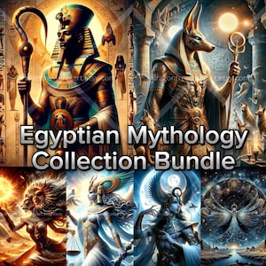 Egyptian Mythology Collection Bundle: Digital Art, Instant Downloadable Wallpaper, Downloadable Fantasy Art, Digital Poster