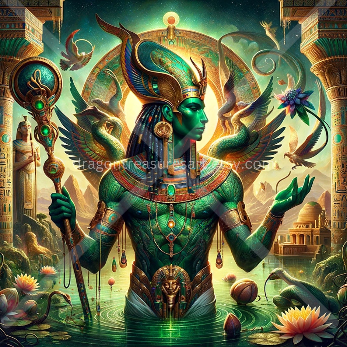 Osiris Download: Digital Art, Instant Downloadable Wallpaper