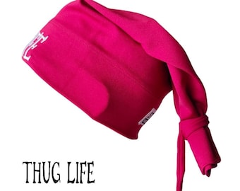 Berretto Thug Life Tie Cappello Hip-Hop Rosso 2Pac Ispirato alla Conoscenza della Strada