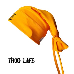 Thug Life Tattoo Beanie Tie Yellow Hip-Hop Hat 2Pac Inspired By Street Knowledge