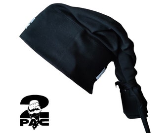 Bonnet 2Pac à nouer chapeau hip-hop noir Tupac inspiré par Street Knowledge