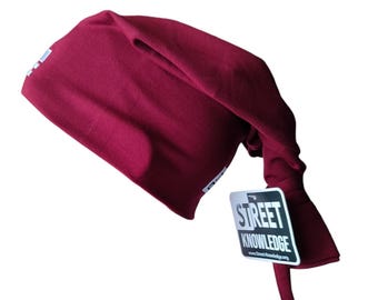Berretto con cravatta rosso scuro Street Knowledge Hip-Hop Hat