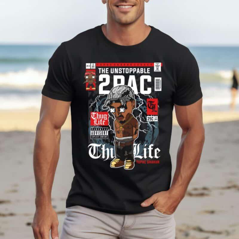 2pac Thug Life Oversized T-shirt, Tupac Makaveli, Death Row - Etsy