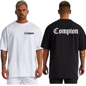 Compton LA Rap Hip-Hop Oversized Tshirt Tupac, 2PAC