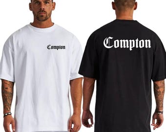 Compton LA Rap Hip-Hop T-shirt oversize Tupac, 2PAC