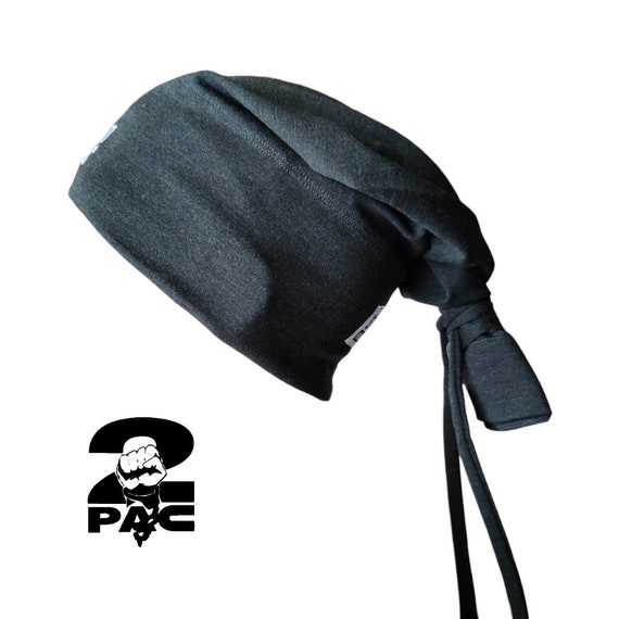 2pac Beanie Tie Charcoal Hip-hop Hat Tupac Inspired by Street