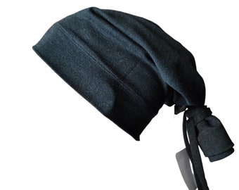 Bonnet à nouer anthracite Street Knowledge, chapeau hip-hop inspiré de 2Pac, du couloir de la mort, des accessoires de l'époque dorée des années 90 de Thug Life Tupac Shakur Snoop Dogg