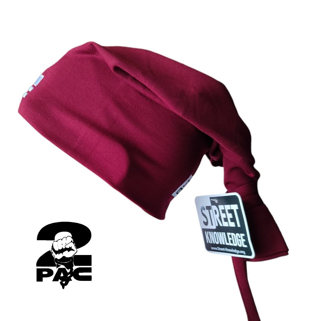 2pac Beanie Tie Dark Red Hip-hop Hat Tupac Inspired by