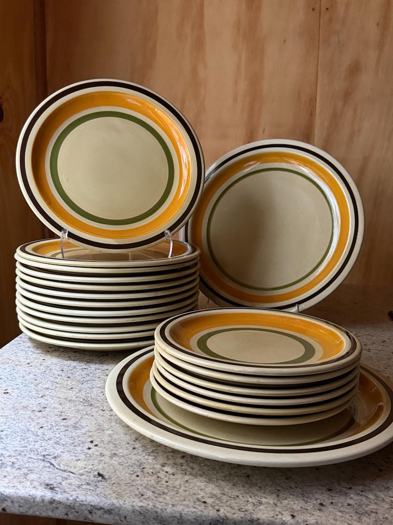 Ceramica Castellania Vintage Italian Stoneware Talerze – 20-elementowy zestaw obiadowy w odcieniach ziemi zdjęcie 12