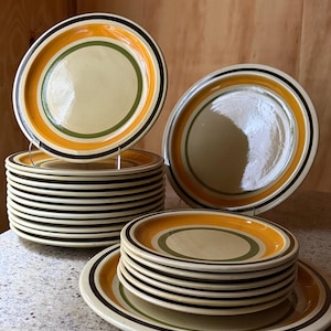 Ceramica Castellania Vintage Italian Stoneware Talerze – 20-elementowy zestaw obiadowy w odcieniach ziemi zdjęcie 15