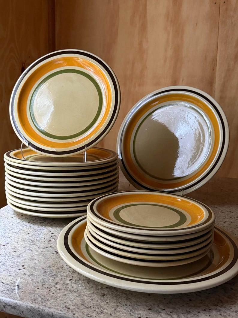 Ceramica Castellania Vintage Italian Stoneware Talerze – 20-elementowy zestaw obiadowy w odcieniach ziemi zdjęcie 15