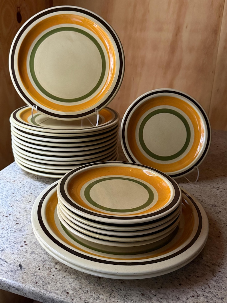 Ceramica Castellania Vintage Italian Stoneware Talerze – 20-elementowy zestaw obiadowy w odcieniach ziemi zdjęcie 1