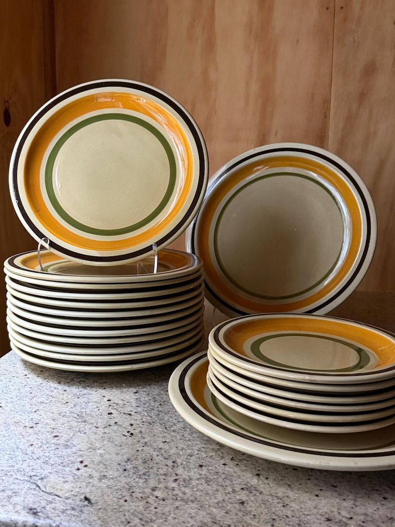 Ceramica Castellania Vintage Italian Stoneware Talerze – 20-elementowy zestaw obiadowy w odcieniach ziemi zdjęcie 14