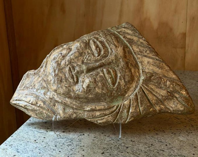 Featured listing image: Rustic Face Wall Sculpture – Handmade Primitive Mask Decor