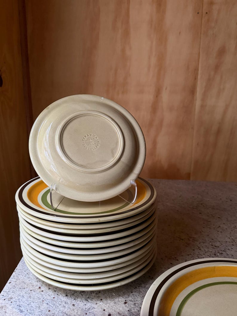 Ceramica Castellania Vintage Italian Stoneware Talerze – 20-elementowy zestaw obiadowy w odcieniach ziemi zdjęcie 7