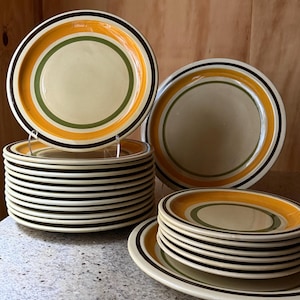 Ceramica Castellania Vintage Italian Stoneware Talerze – 20-elementowy zestaw obiadowy w odcieniach ziemi zdjęcie 5