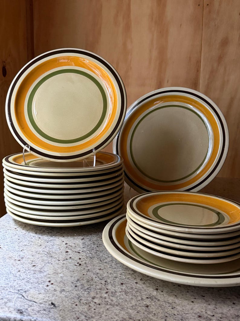 Ceramica Castellania Vintage Italian Stoneware Talerze – 20-elementowy zestaw obiadowy w odcieniach ziemi zdjęcie 5