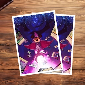 Funda para cartas Lorcana con ilustraciones personalizadas de Hechicero