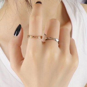 18K Gold Silver Rose Gold Mobius Ring Never Ending Promise