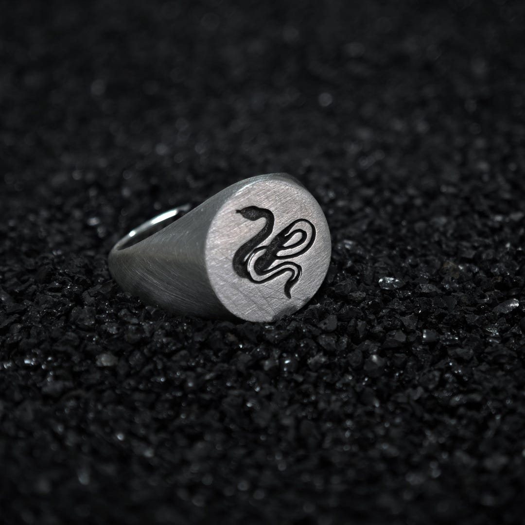 Signet Rings Nobility 18K Serpent Signet Ring Byzantine Noble Seal - Etsy