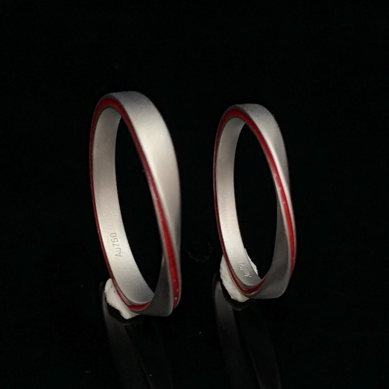 Red Thread Rings 10K Gold Red Thread of Fate Couple Rings, Minimalist Promise Rings - Etsy