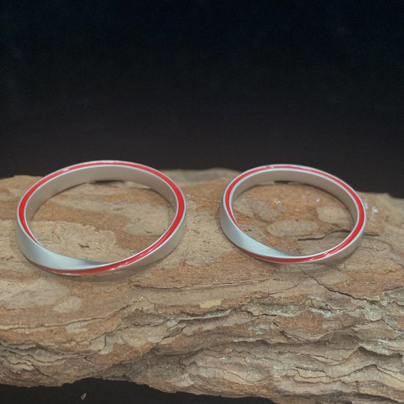 Red Thread Rings 10K Gold Red Thread of Fate Couple Rings, Minimalist Promise Rings - Etsy