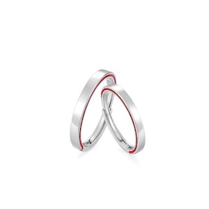 Bagues couple en or 10 carats cramoisi en soie, ancien jeton de fiançailles Jin, bijoux de proposition Qixi