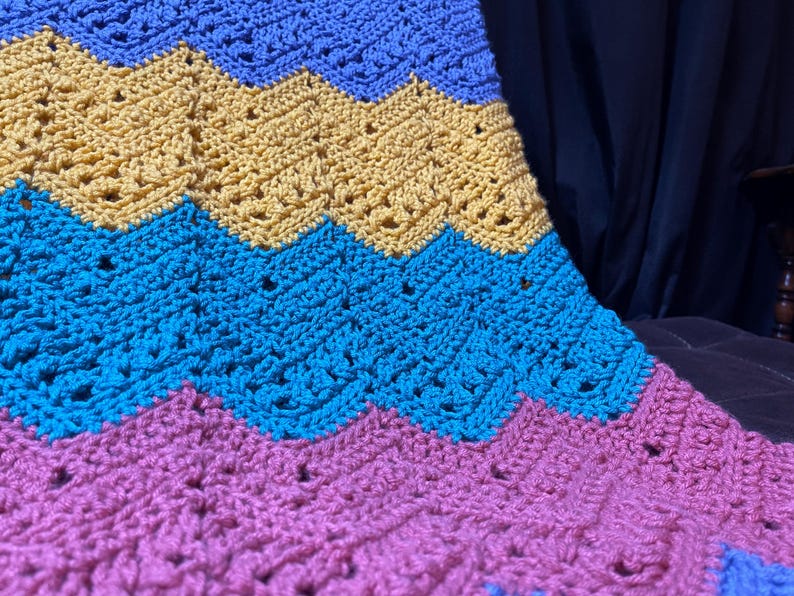 Stitch Medley Chevron Blanket image 1
