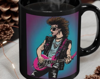 80s Rocker Coffee Mug: Retro Eighties Nostalgia Gift