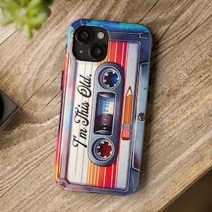 80s style iphone case, Cassette tape phone case Retros 80s phone case, 80s theme vintage Compatible with iPhone 7, 8, X, 11, 12, 13, 14, 15