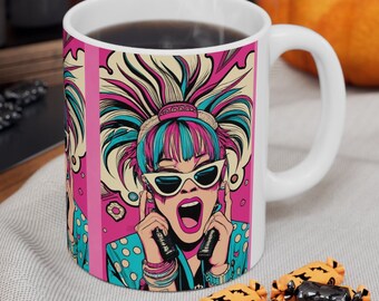 80's Coffee Mug , gift for 80's Lover Eighties Nostalgia coffee cup Eighties Rock, Eighties Birthday gift, 80s Retro mug, Vintage 80's mug,