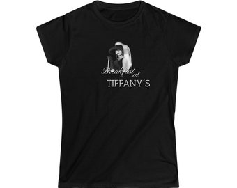 women t-shirt, breakfast at Tiffanys, graphic design, vintage tee, gift for her, gift for girls, gifts, birthday, movie lovers, fashion