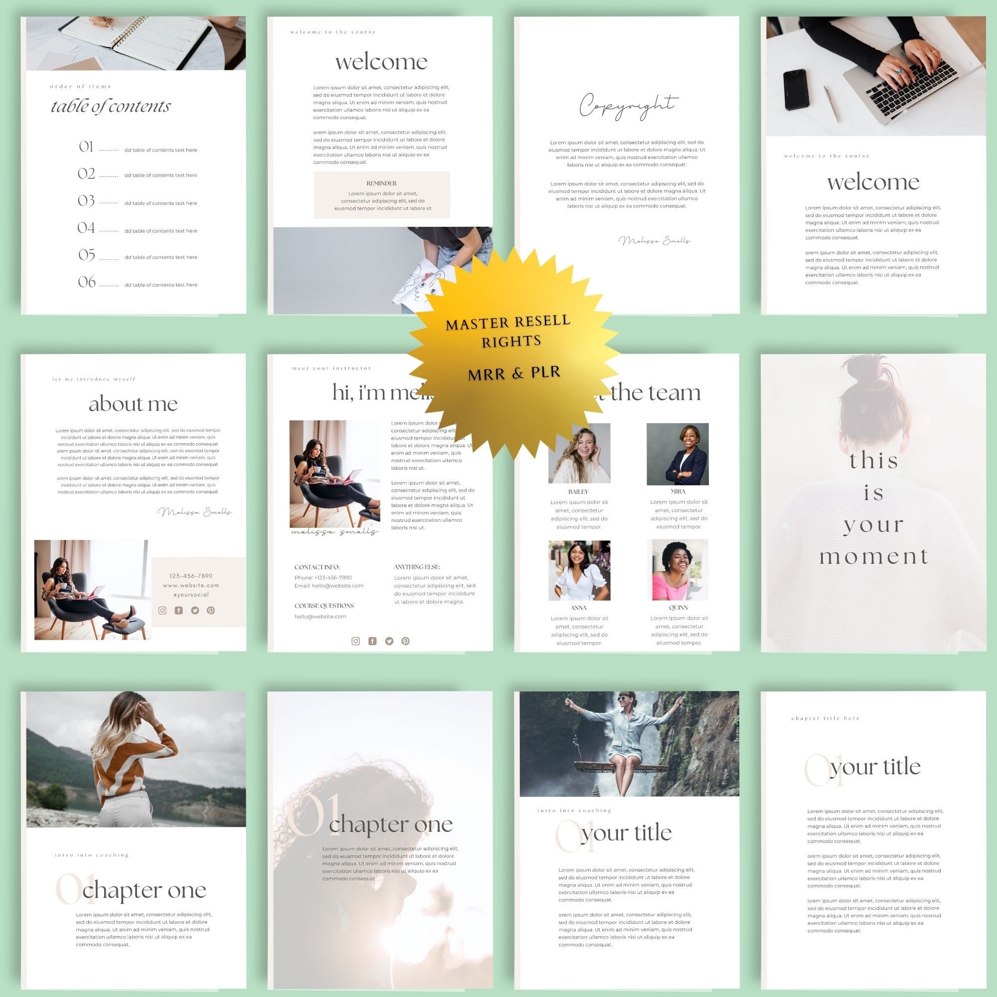 E -book Template, Coaching Workbook Template, Lead Magnet Template ...
