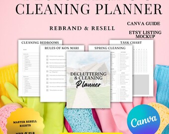 Declutter Planner, declutter checklist, schoonmaakschema, schoonmaakchecklist, declutter uitdaging, Master wederverkooprechten, adhd cleaning,