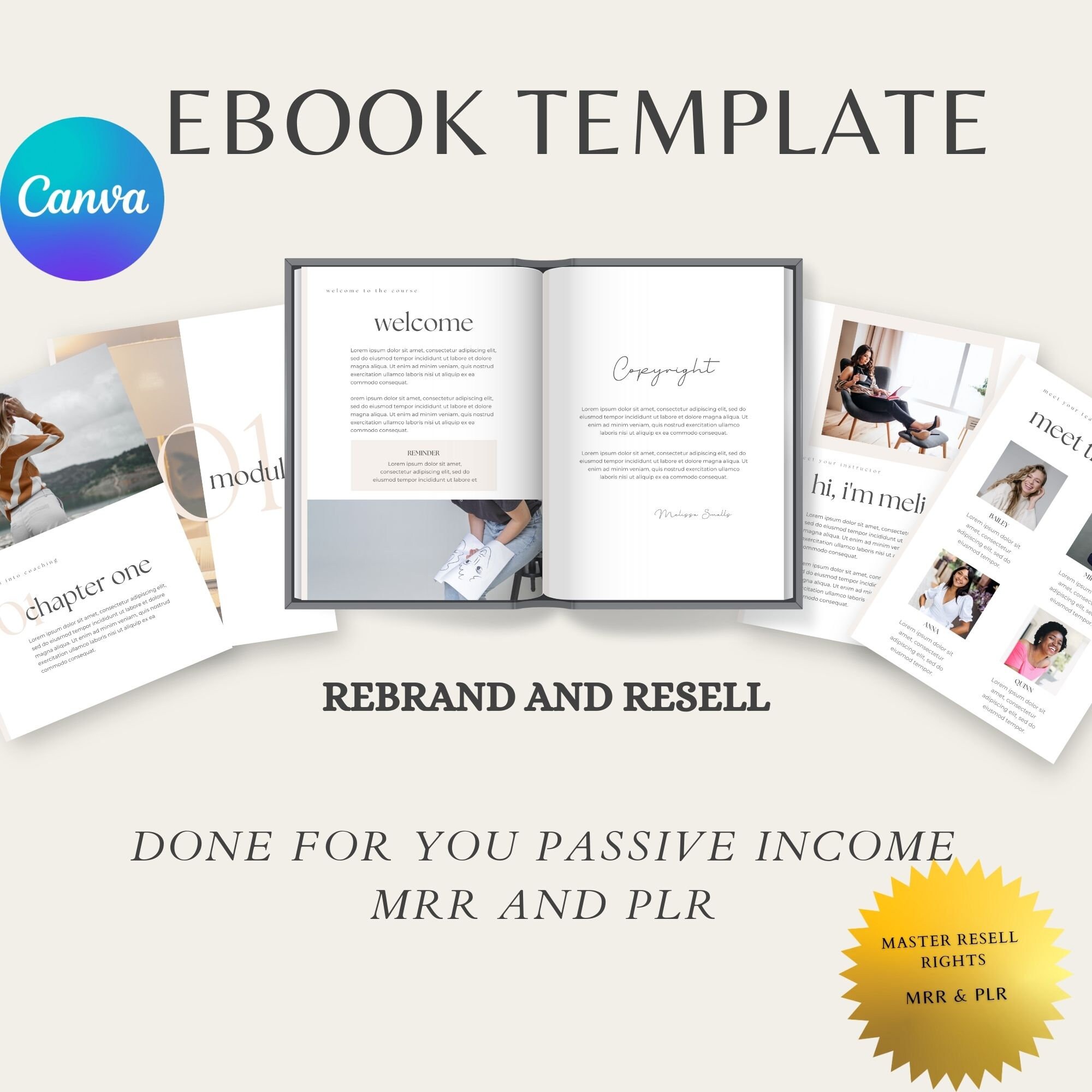 Master Resell Rights E -book Template, Coaching Workbook Template, Lead ...