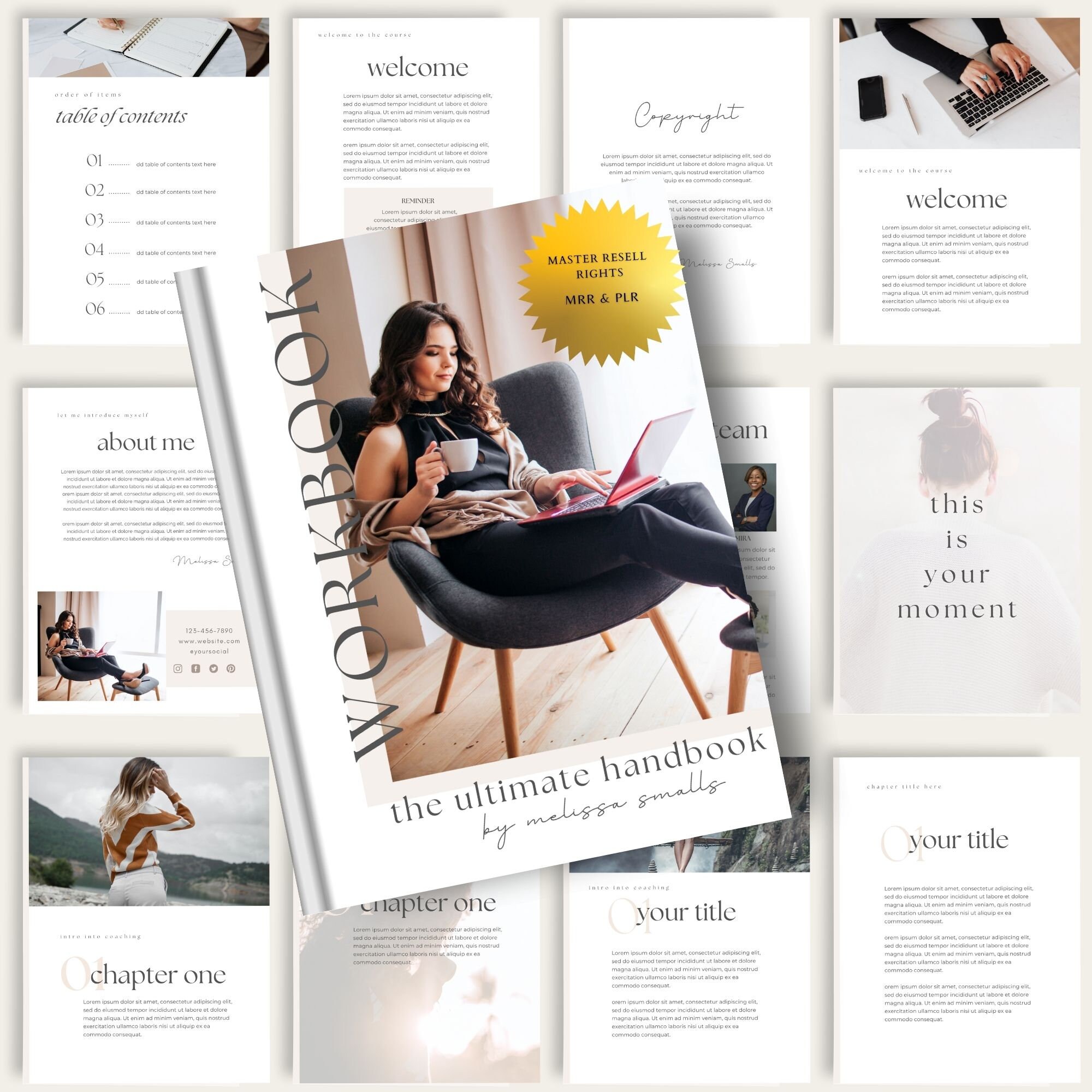 Master Resell Rights E -book Template, Coaching Workbook Template, Lead ...