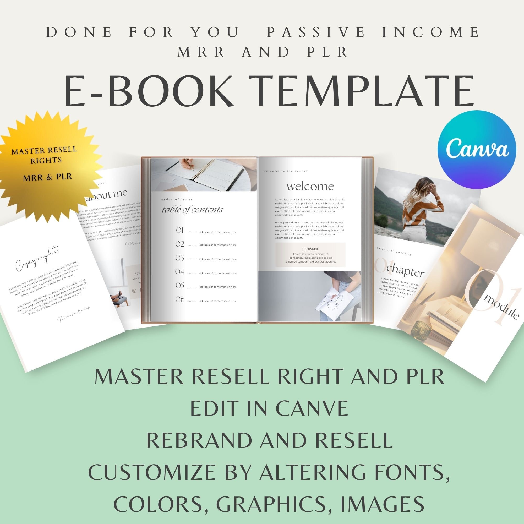 E -book Template, Coaching Workbook Template, Lead Magnet Template ...