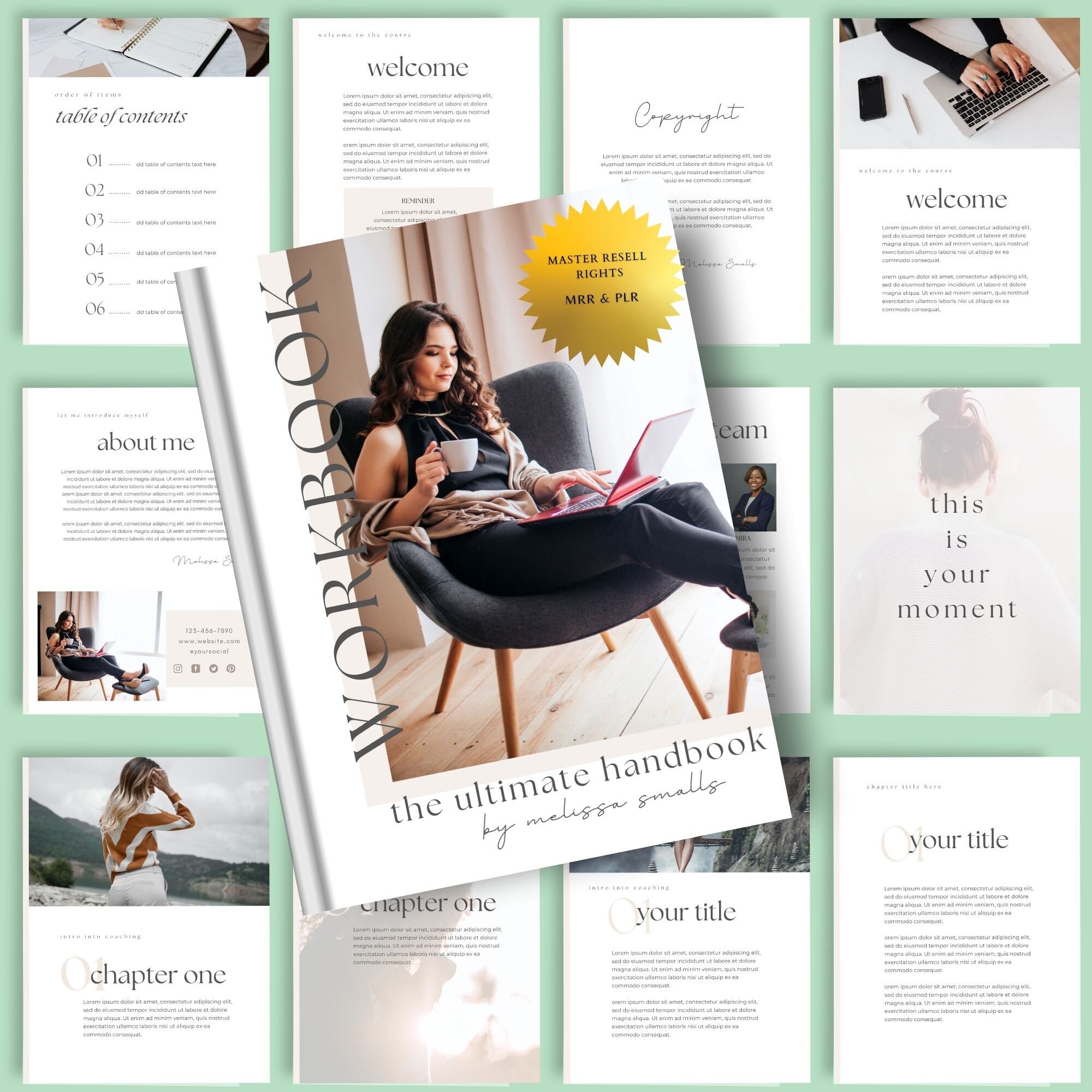 E -book Template, Coaching Workbook Template, Lead Magnet Template ...