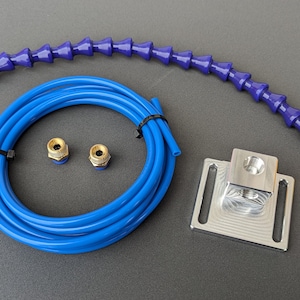 Tocho de aluminio con asistencia de aire para láseres de fibra Galvo, CO2 y UV, grabadores/marcadores - KIT COMPLETO con boquilla plana