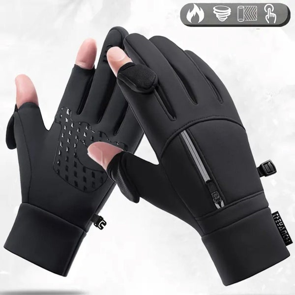 Winter Gloves for Men/Women (Unisex) with Zipper Pocket & Works on touch screen.