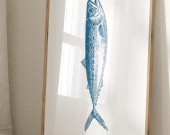 Póster de arte mural de peces, arte mural de playa, arte de peces, decoración costera, arte mural oceánico, decoración playera, impresión de casa de playa, amantes de los peces