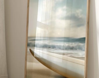 Surfboard Wall Art, Surfboard Beach Ocean, Beachy Wall Art, Minimalist Modern Art Coastal Room Decor, Surf Wall Art, Surfing Print