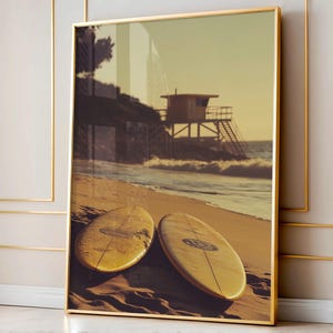 Surfboard Wall Art, Surf Poster, Surfboard Beach Ocean, Beachy Wall Art, Minimalist Modern Art Coastal Room Decor, Surf Wall Art, Sur Print