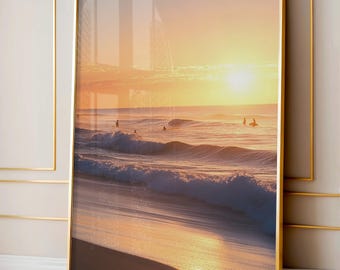 Surfboard Wall Art, Surfboard Beach Ocean, Beachy Wall Art, Minimalist Modern Art Coastal Room Decor, Surf Wall Art, Surfing Print