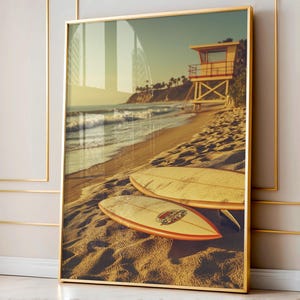 Surfboard Wall Art, Surf Poster, Surfboard Beach Ocean, Beachy Wall Art, Minimalist Modern Art Coastal Room Decor, Surf Wall Art, Surf Print